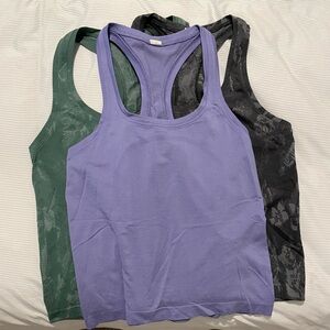 Lululemon Tank Top Bundle - Purple, Green, Black